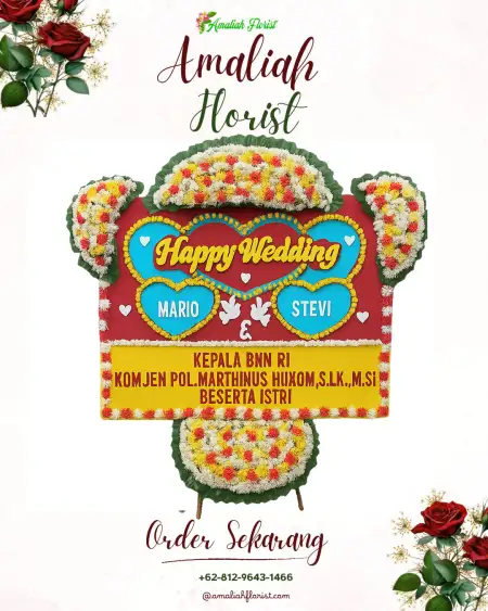 Papan Bunga Pernikahan Garu